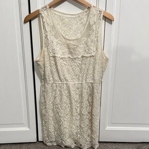 Motherhood Maternity Cream Lace Tank Top
